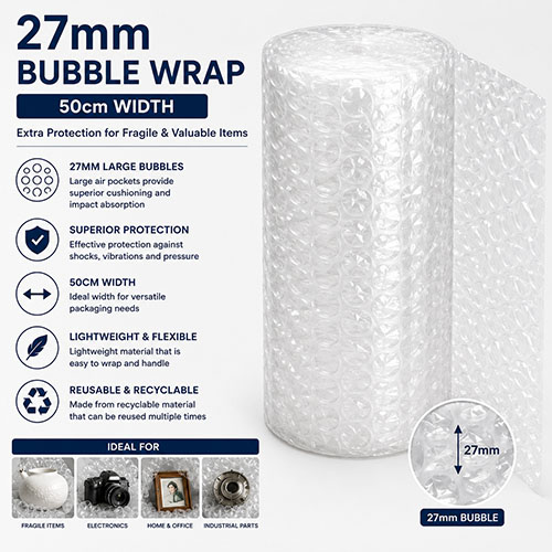27mm Bubble Wrap — 5m (BW-15)